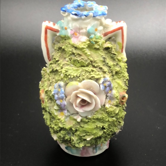 Two Elfinware & Mossesre Germany Small Miniature Double Handled Vase & Basket - Picture 3 of 16